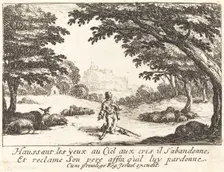 Praying for Divine Help, 1635. Creator: Jacques Callot