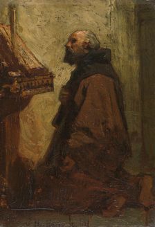 Praying Monk (Monk at his Devotions), 1864. Creator: Jacob Henricus Maris