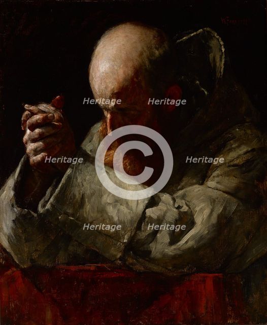 Praying Monk, about 1882-1885. Creator: William Forsyth.