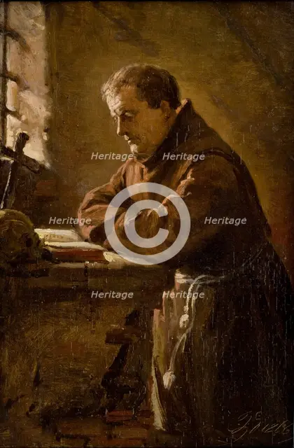 Praying Monk, c1865. Creator: Andrzej Bronislaw Grabowski.