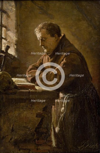 Praying Monk, c1865. Creator: Andrzej Bronislaw Grabowski.