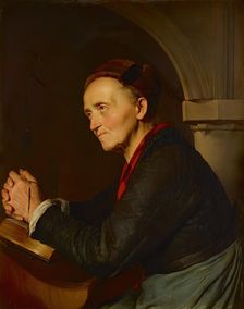 Praying peasant woman, 1845. Creator: Franz Eybl