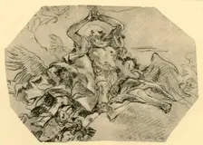 Praying Saint surrounded by Angels 1762, (1928). Artist: Giovanni Domenico Tiepolo