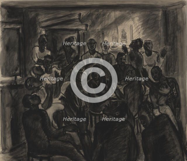 Prays' Meetin', ca.1935 - 1943. Creator: Lillian Richter Reynolds.