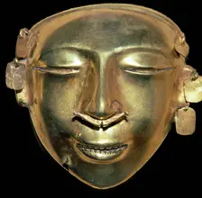 Pre-Columban gold mask from Columbia