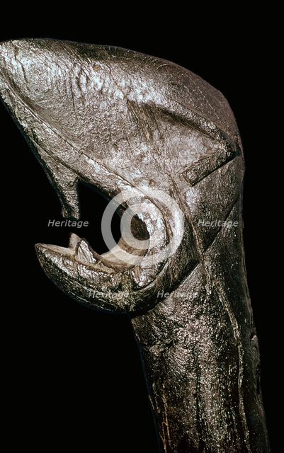 Pre-Viking head of a sea-monster, probably from the prow of a ship. Artist: Unknown