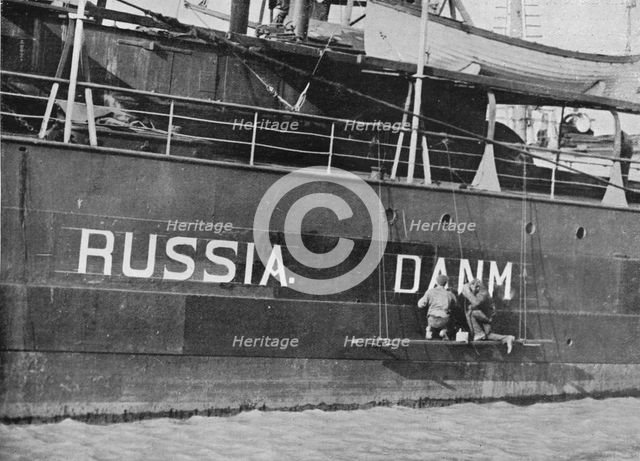 'Precautions taken by neutral vessels against the German submarine menace', 1915. Artist: Unknown.