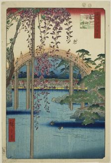 Precincts of Kameido Tenjin Shrine (Kameido Tenjin keidai), from the series "One Hundred..., 1856. Creator: Ando Hiroshige