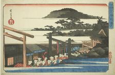Precincts of the Shiba Shinmei Shrine (Shiba Shinmei keidai), from the series "Famous...,c. 832/38. Creator: Ando Hiroshige