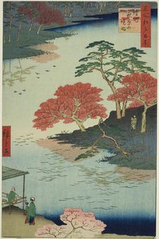 Precints of the Akiba Shrine, Ukeji (Ukeji Akiba no keidai), from the series "One Hundred..., 1857. Creator: Ando Hiroshige