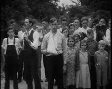 Preacher, Albert Teaster Singing Hymns With a Crowd, 1930s. Creator: British Pathe Ltd