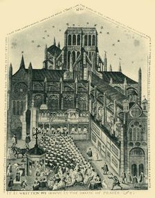 Preaching at St. Paul's Cross in the Seventeenth Century (1947). Creator: Unknown