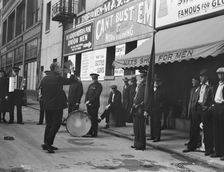 Preaching to the crowd, Salvation Army, San Francisco, California, 1939. Creator: Dorothea Lange