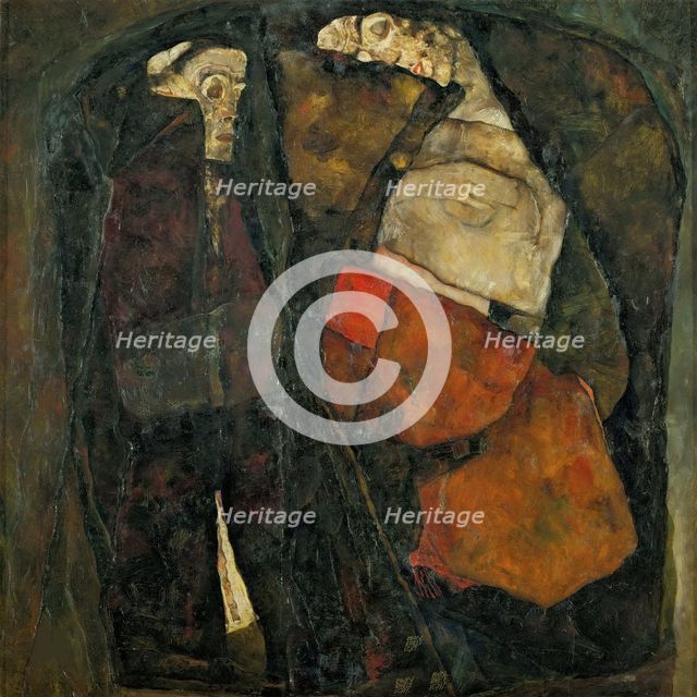 Pregnant Woman and Death (Mother and Death), 1911. Creator: Schiele, Egon (1890-1918).
