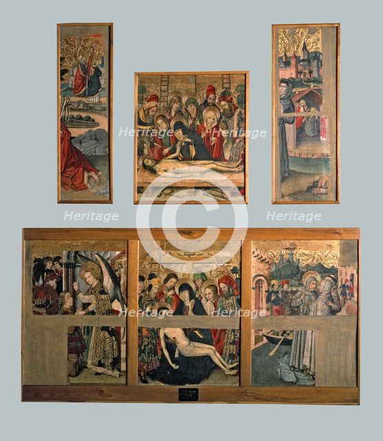 Predella and top side tables of the 'Altarpiece of Saint Bernardino and the guardian angel', 1462…