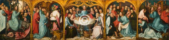 Predella of the High Altarpiece of the Dominican Church in Frankfurt, 1501. Creators: Hans Holbein the Elder, Jesus Christ.