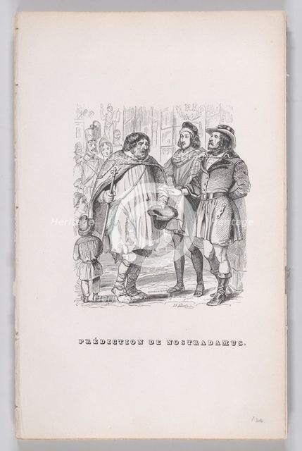 Prediction of Nostradamus from The Complete Works of Béranger, 1836. Creator: J Constantine Beneworth.