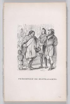 Prediction of Nostradamus from The Complete Works of Béranger, 1836. Creator: J Constantine Beneworth