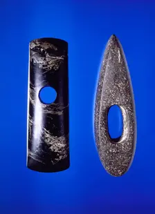 Prehistoric axe-hammer and macehead, c2000-c1200 BC. Creator: Unknown