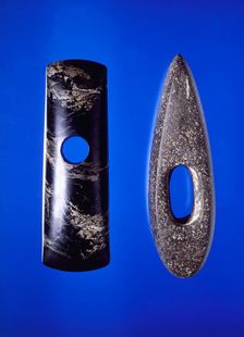 Prehistoric axe-hammer and macehead, c2000-c1200 BC. Creator: Unknown
