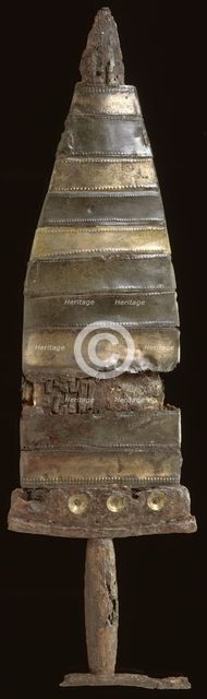 Prehistoric dagger and scabbard, c550-c450 BC. Creator: Unknown.