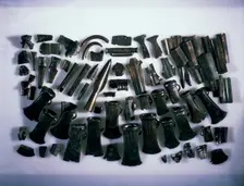 Prehistoric hoard of metalwork, c900-c600 BC. Creator: Unknown
