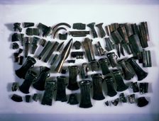 Prehistoric hoard of metalwork, c900-c600 BC. Creator: Unknown
