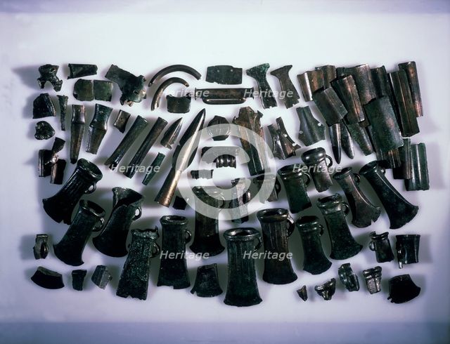 Prehistoric hoard of metalwork, c900-c600 BC.  Creator: Unknown.