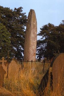 Prehistoric Monolith in Churchyard of Rudston. East Yorkshire, Humberside, 20th century. Artist: CM Dixon