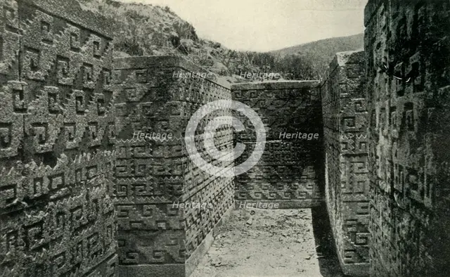 'Prehistoric Mexico: Ruins of Mitla; The Hall of the Grecques', 1919. Creator: Unknown.