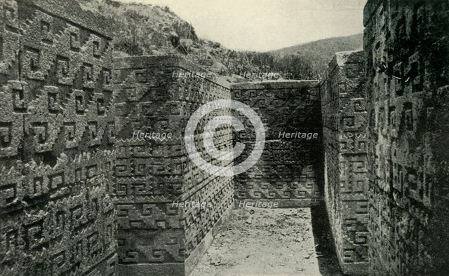 'Prehistoric Mexico: Ruins of Mitla; The Hall of the Grecques', 1919. Creator: Unknown.
