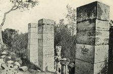 Prehistoric Mexico: Ruins of Temple at Chichen-tza, in Yucatan 1919. Creator: Unknown