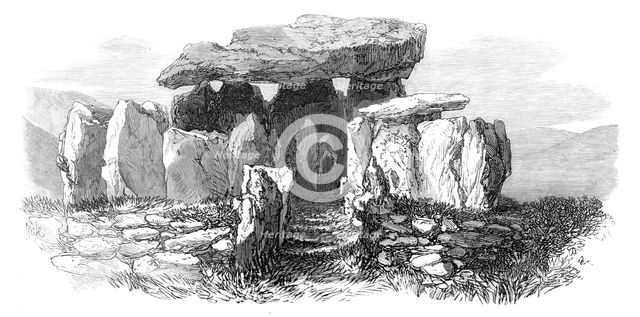 Prehistoric Remains in Jersey: the Pocquelaye Cromlech, 1870. Creator: Unknown.