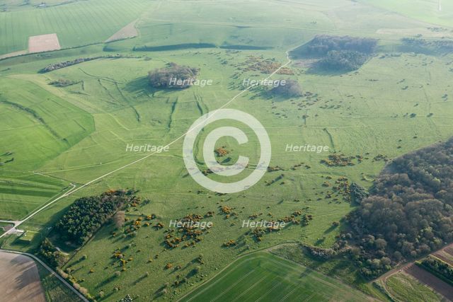 Prehistoric to post-medieval remains, Fyfield Down, Wiltshire, 2015. Creator: Historic England.
