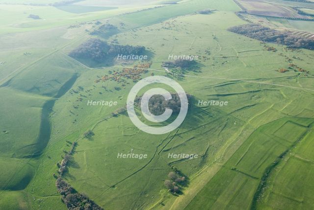 Prehistoric to post-medieval remains, Fyfield Down, Wiltshire, 2015. Creator: Historic England.