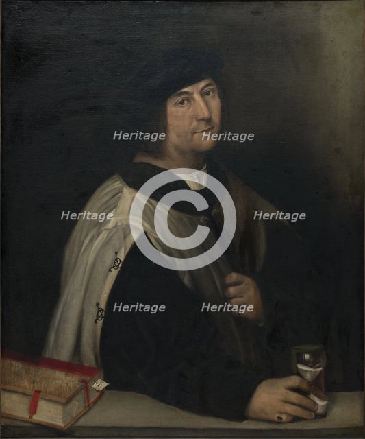 Prelate with an Hourglass, 1519. Creator: Sebastiano del Piombo.
