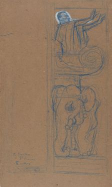 Preliminary Design for the Playbill to "Le Chariot de Terre Cuite", 1894. Creator: Henri de Toulouse-Lautrec