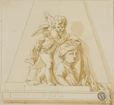 Preliminary Design for Monument to John Gay the Poet, c. 1736. Creators: John Michael Rysbrack, Richard Wilson