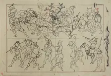 Preliminary Drawings of Demons, late 19th century. Creator: Kawanabe Kyosai