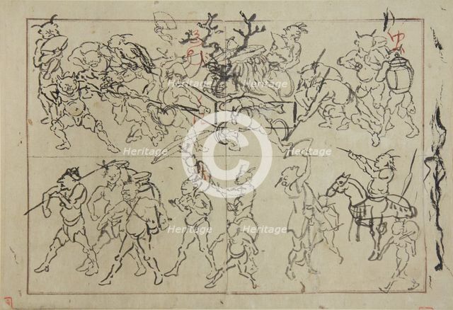Preliminary Drawings of Demons, late 19th century. Creator: Kawanabe Kyosai.