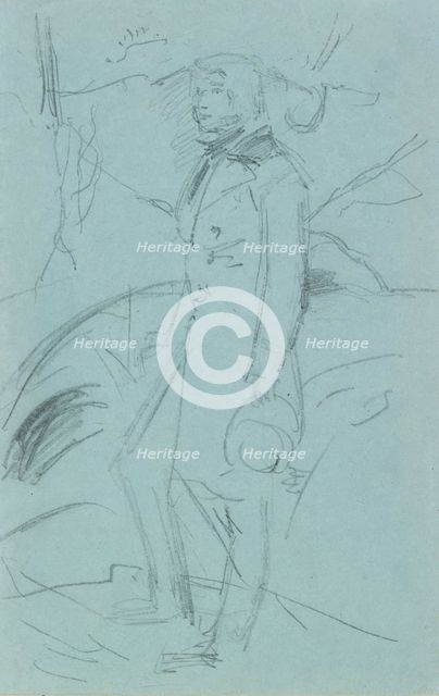 Preliminary Sketch for the Portrait of John Ruskin, 1853-1854. Artist: John Everett Millais.