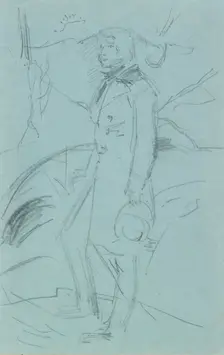 Preliminary Sketch for the Portrait of John Ruskin, 1853-1854. Artist: John Everett Millais
