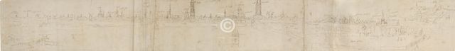 Preliminary Sketch for a View of Bruges from the South-West, 1558.  Artist: Anthonis van den Wyngaerde.