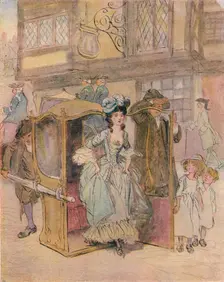 Preliminary Sketch for Illustration to The School for Scandal c1917