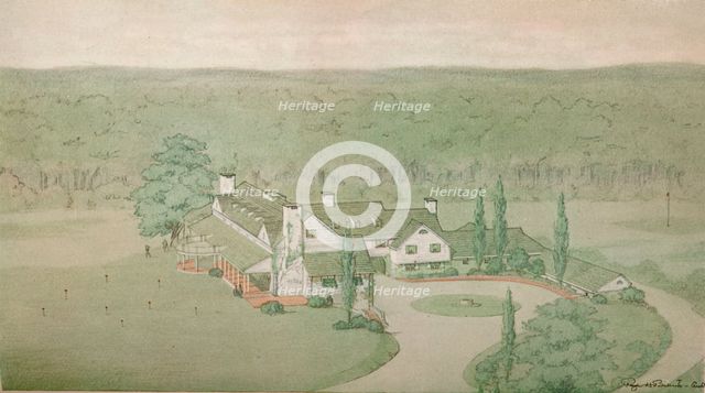 Preliminary study for the Oakland Golf Club, Bayside, New York, 1925. Artist: Unknown.
