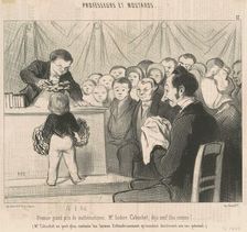 Premier grand prix de mathématiques, 19th century. Creator: Honore Daumier
