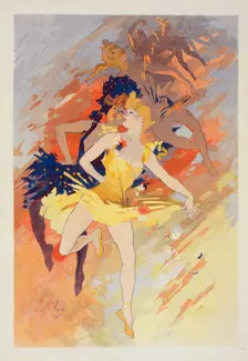 Premier panneau sans texte : "La Danse"., c1900. Creator: Jules Cheret