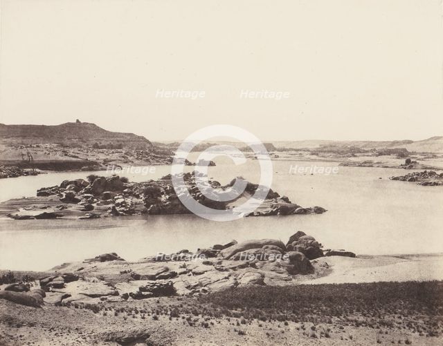 Première Cataracte, Vue Générale Prise de la Point Méridionale de l'Il..., 1851-52, printed 1853-54. Creator: Félix Teynard.