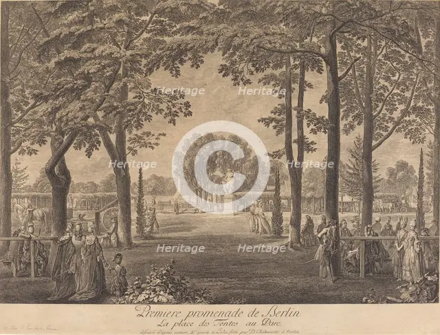 Premiere promenade de Berlin, 1772. Creator: Daniel Nikolaus Chodowiecki.