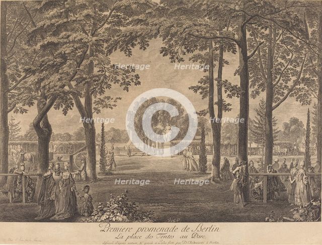 Premiere promenade de Berlin, 1772. Creator: Daniel Nikolaus Chodowiecki.